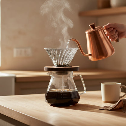 Velia Coffee™ – Szklany Dripper Przelewowy