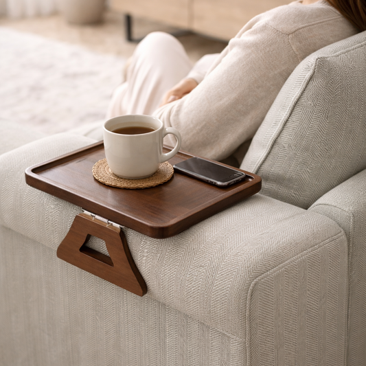 Velia Home™ – Drewniana Tacka Sofowa