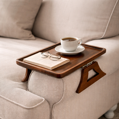 Velia Home™ – Drewniana Tacka Sofowa